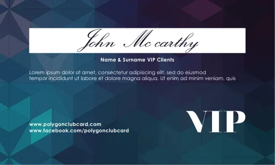Polygon Exclusive VIP Card (green Blue (Back)) — preview 1