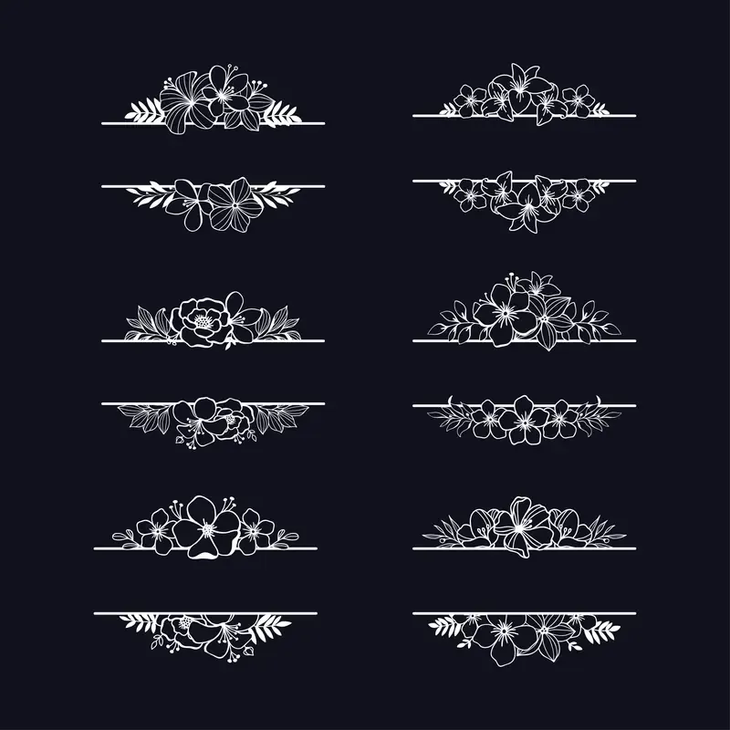 Beautiful Floral With Space Midle — preview 1