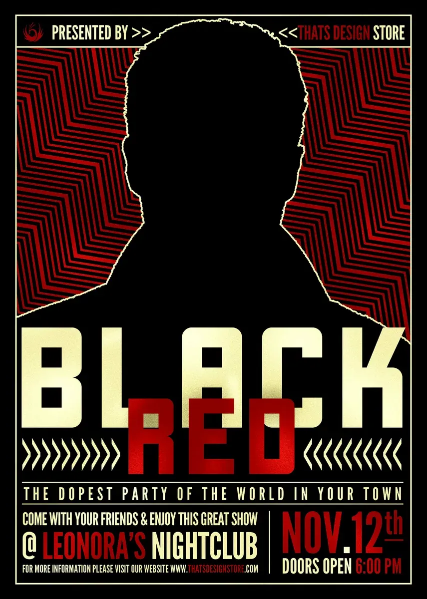 Black & Red Flyer Template V3 — preview 1