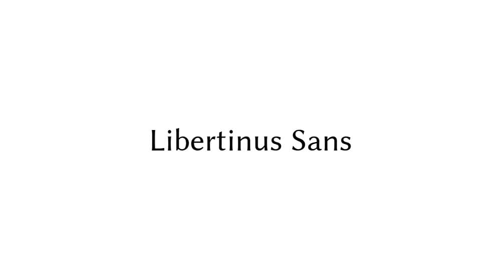 Libertinus Sans — preview 1