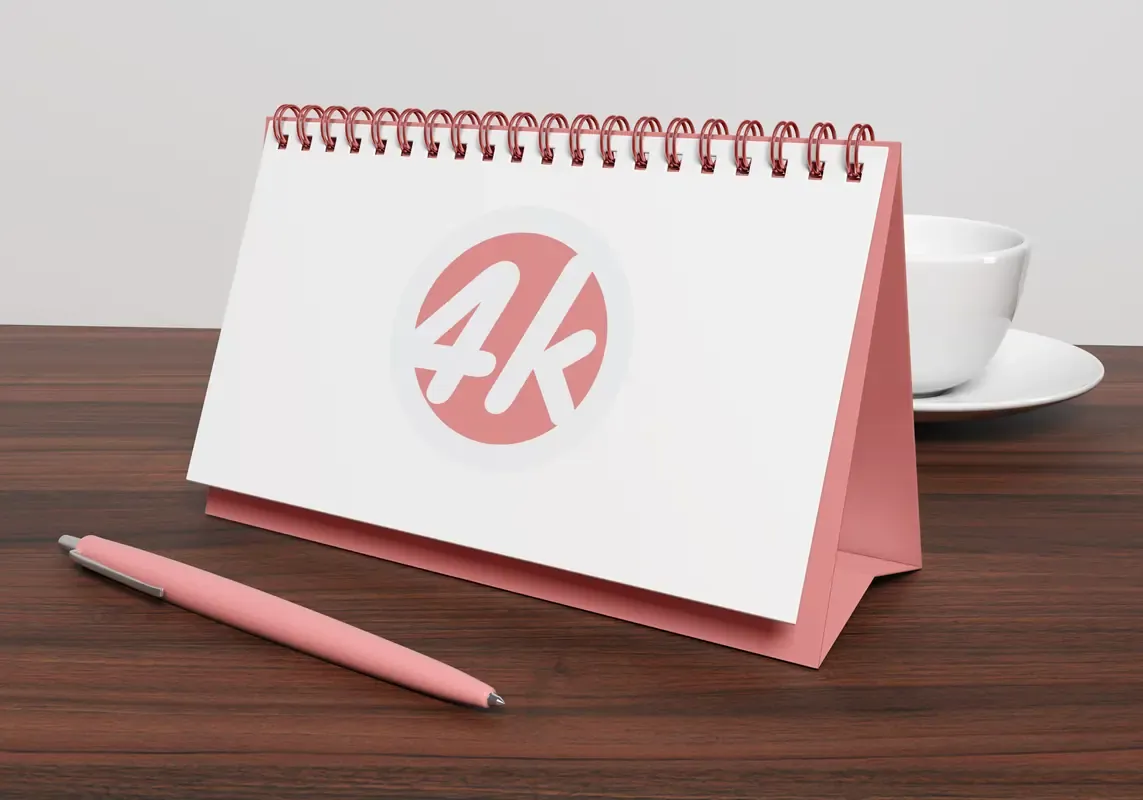 Horizontal Desk Calendar Mockup — preview 1