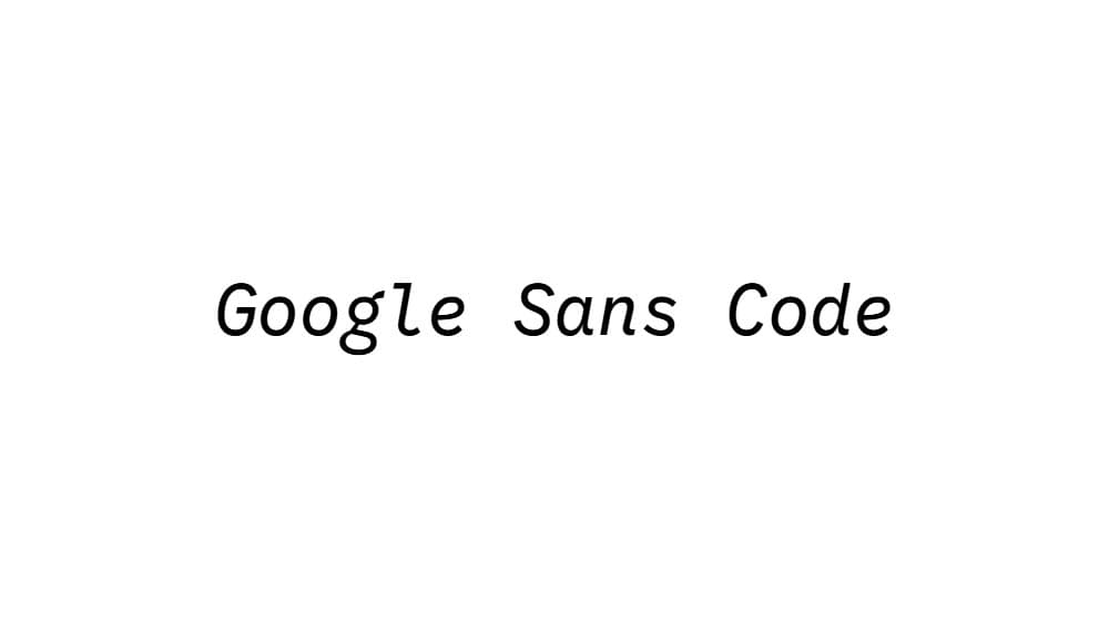 Google Sans Code — preview 1