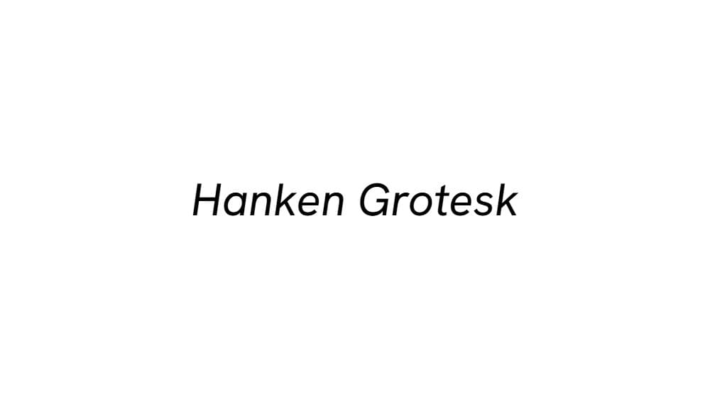 Hanken Grotesk — preview 1