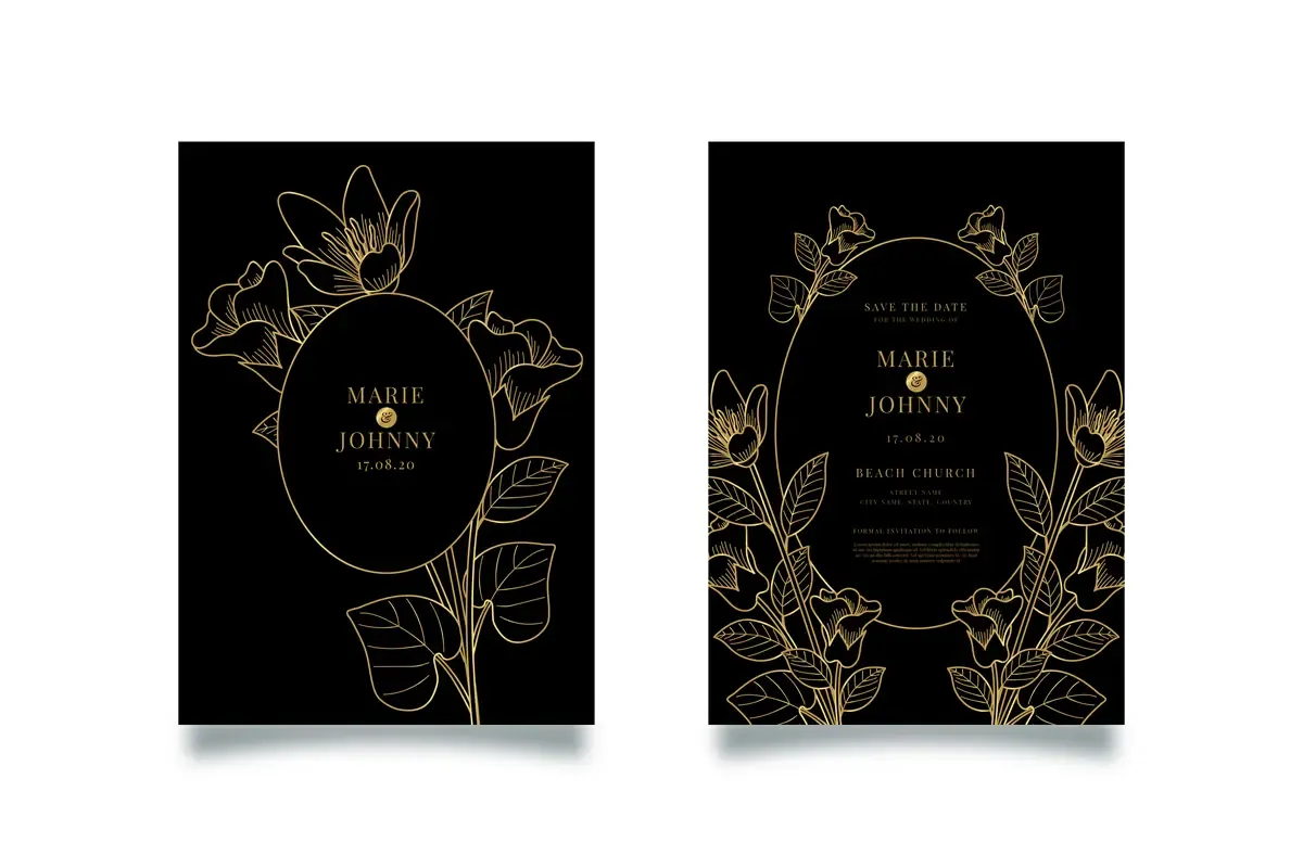 Luxury Wedding Invitation Template Pack — preview 1