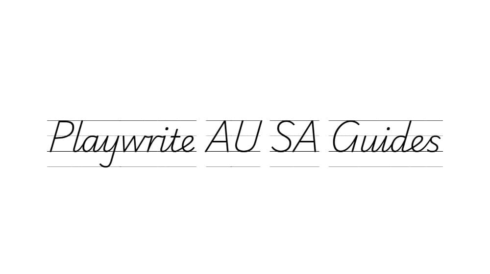 Playwrite AU SA Guides — preview 1