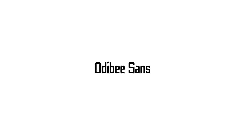 Odibee Sans — preview 1