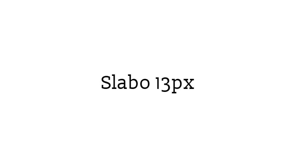 Slabo 13px — preview 1