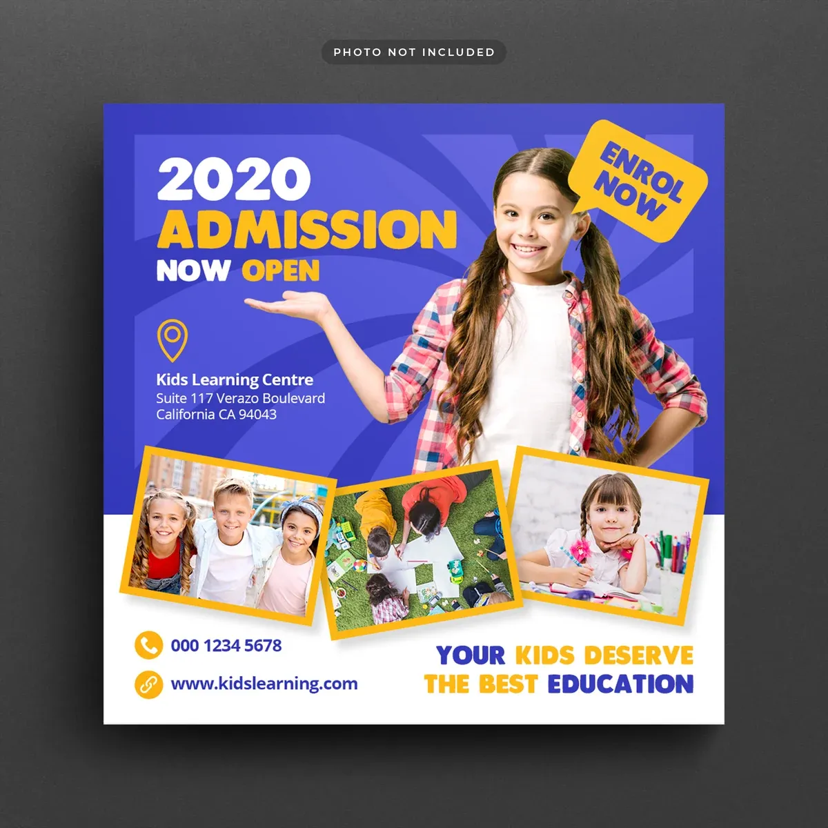School Education Admission Social Media Post Web Banner Template — preview 1
