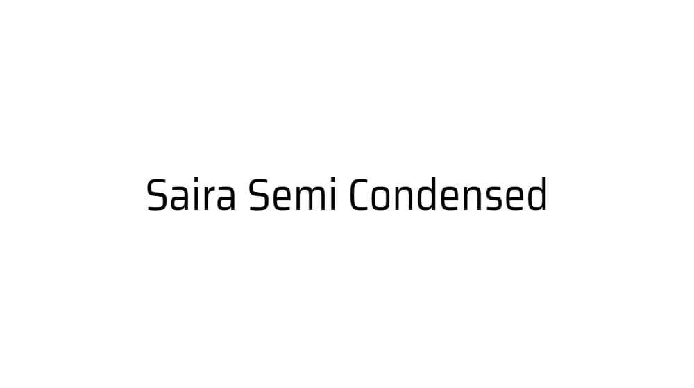 Saira Semi Condensed — preview 1