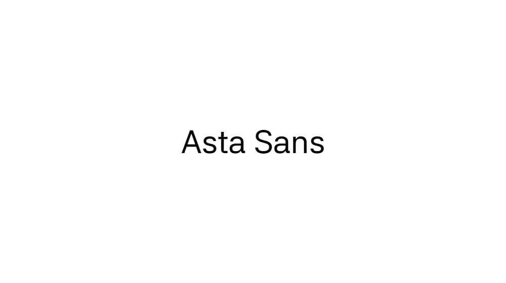 Asta Sans — preview 1