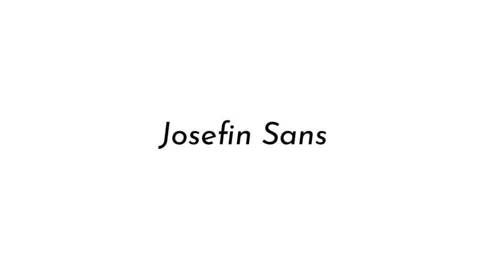 Josefin Sans — preview 1
