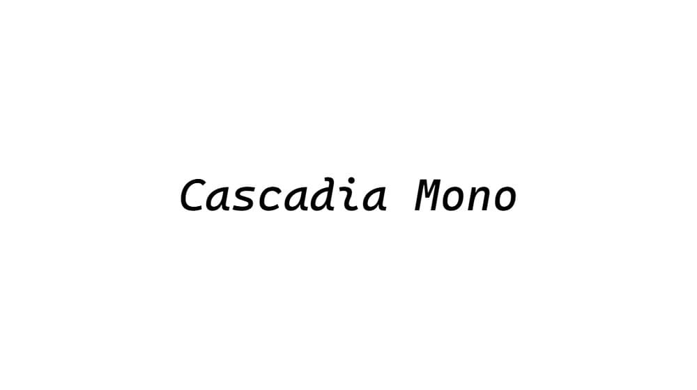 Cascadia Mono — preview 1
