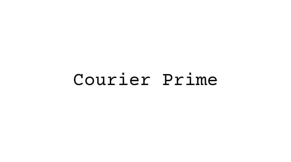 Courier Prime — preview 1