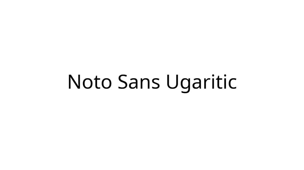 Noto Sans Ugaritic — preview 1
