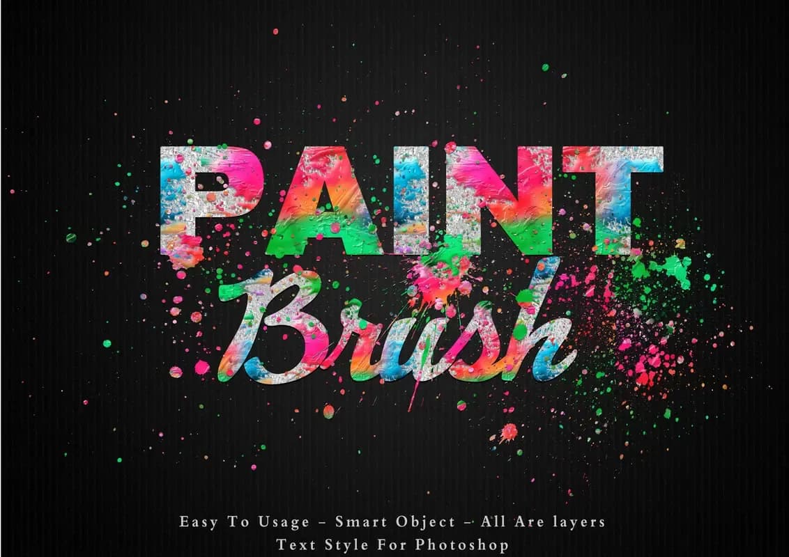 Paint Brush Colors Text Style Effect — preview 1