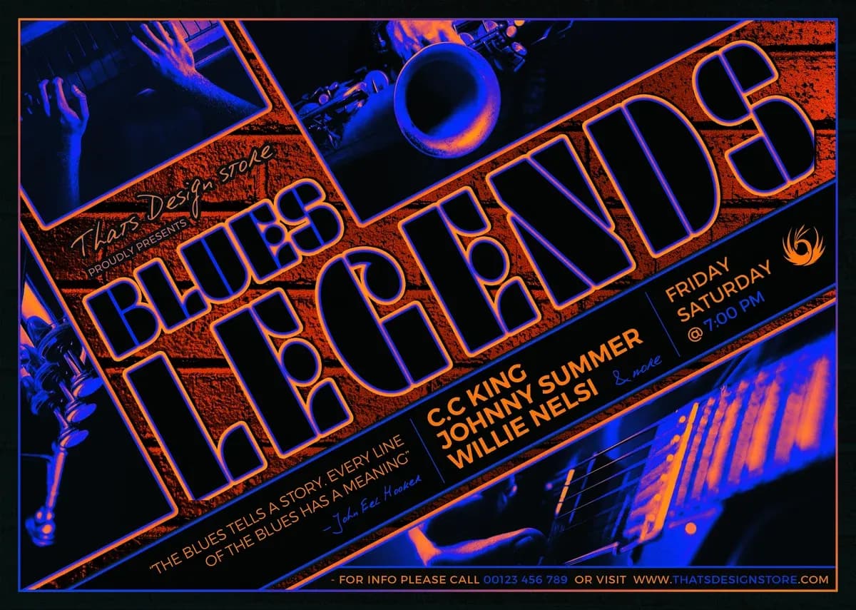 Blues Legends Flyer Template — preview 1
