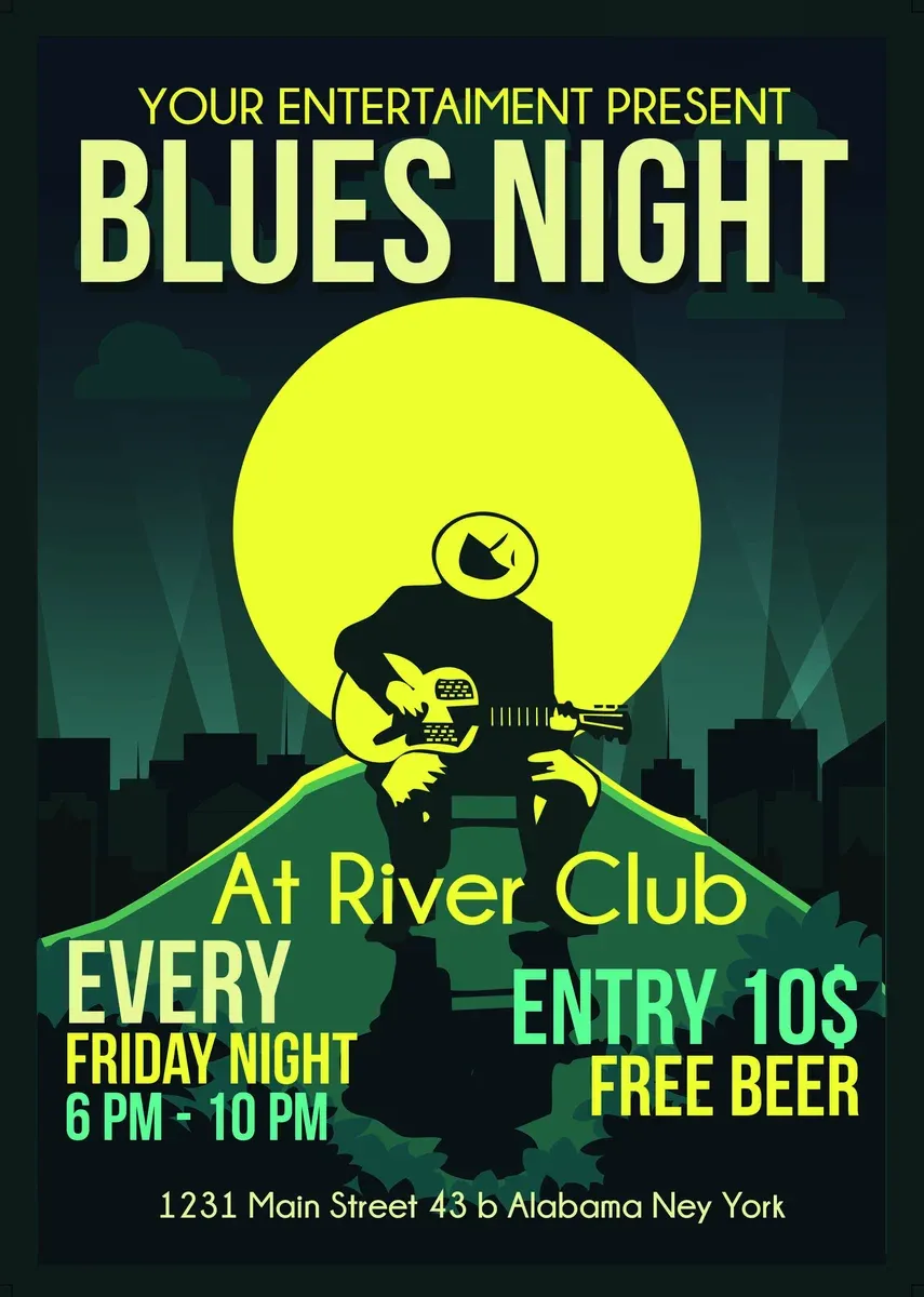 Blues Night Flyer — preview 1