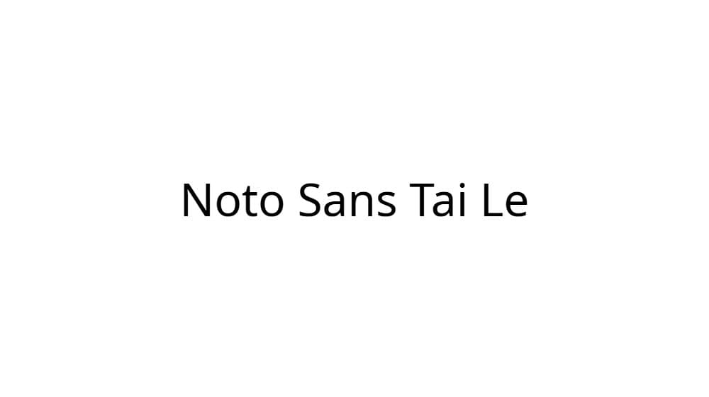 Noto Sans Tai Le — preview 1