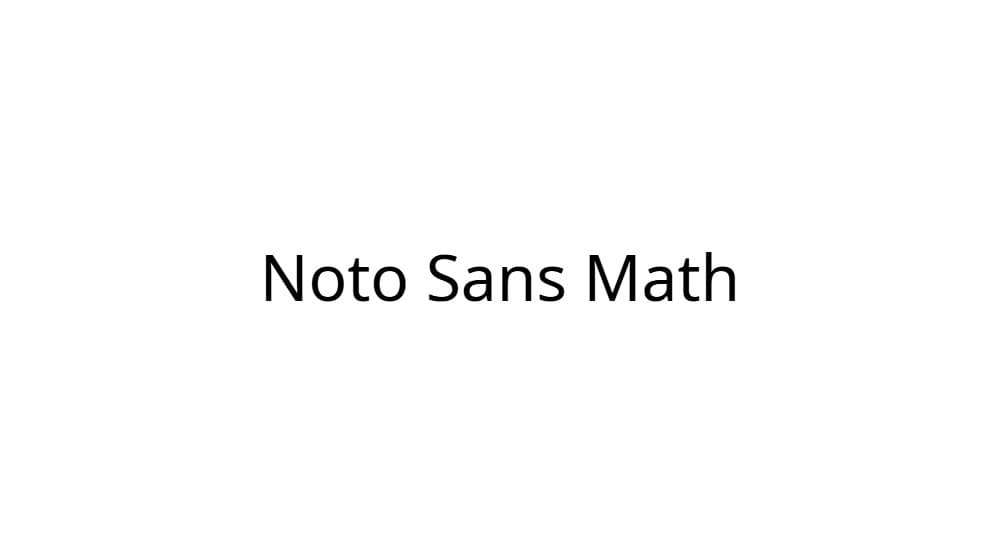 Noto Sans Math — preview 1