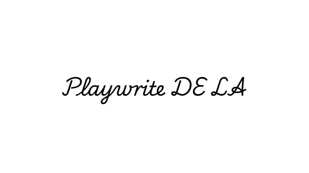 Playwrite DE LA — preview 1