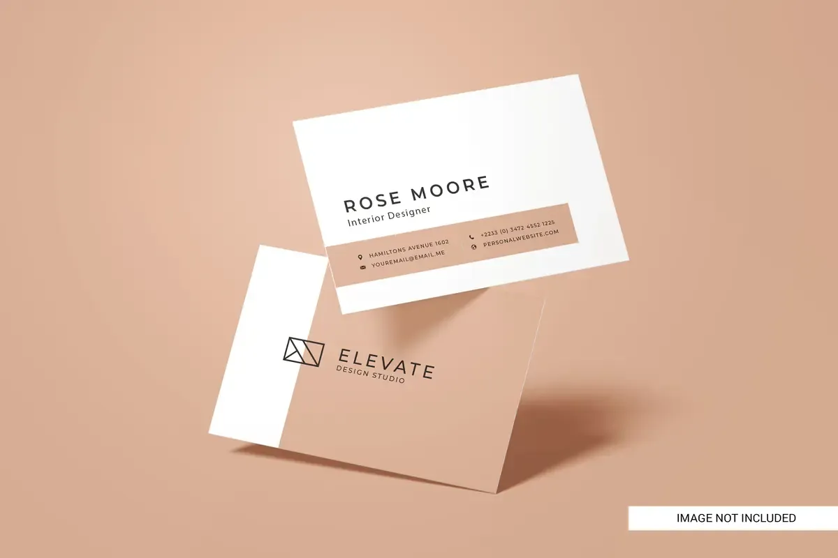 Front View Business Card Mockup — preview 1