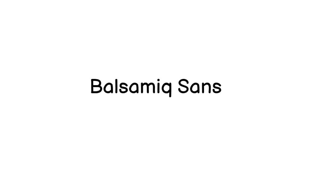 Balsamiq Sans — preview 1