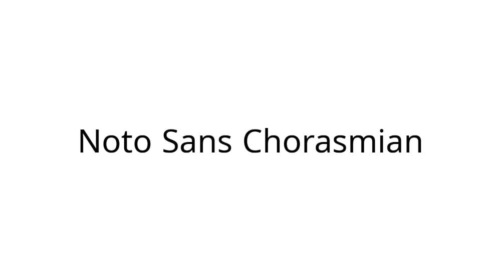 Noto Sans Chorasmian — preview 1