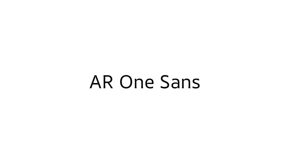 AR One Sans — preview 1