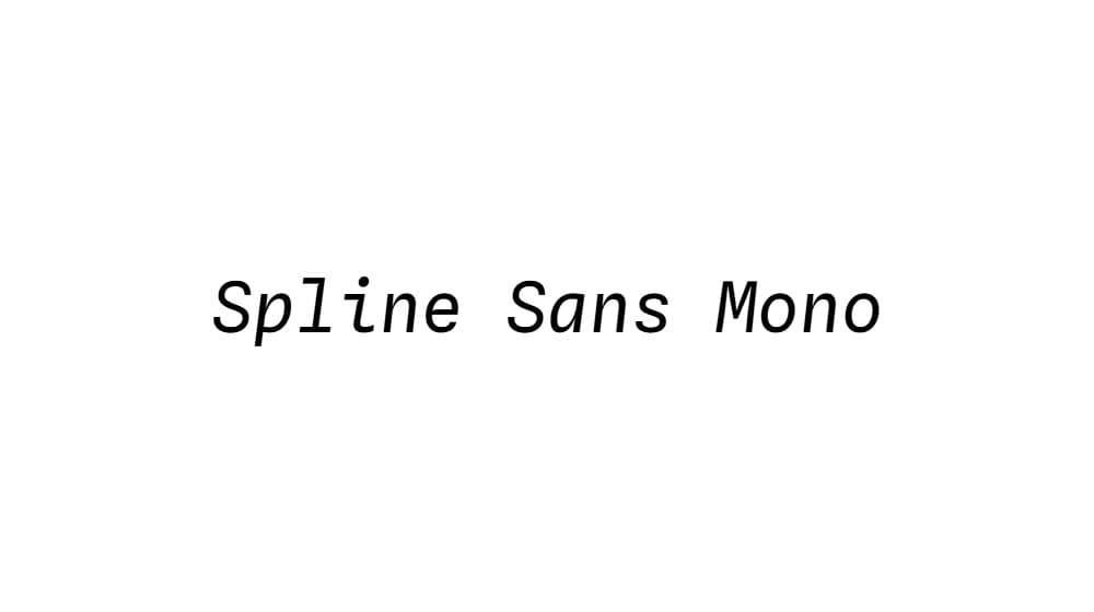 Spline Sans Mono — preview 1