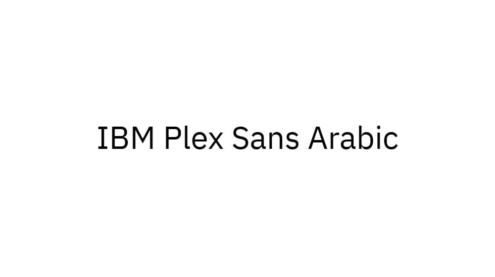 IBM Plex Sans Arabic — preview 1