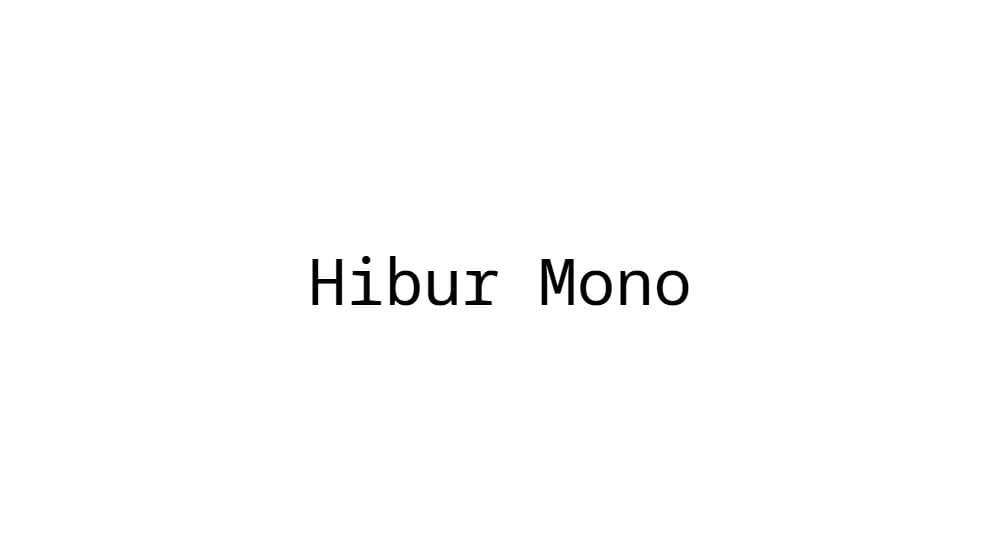 Hibur Mono — preview 1