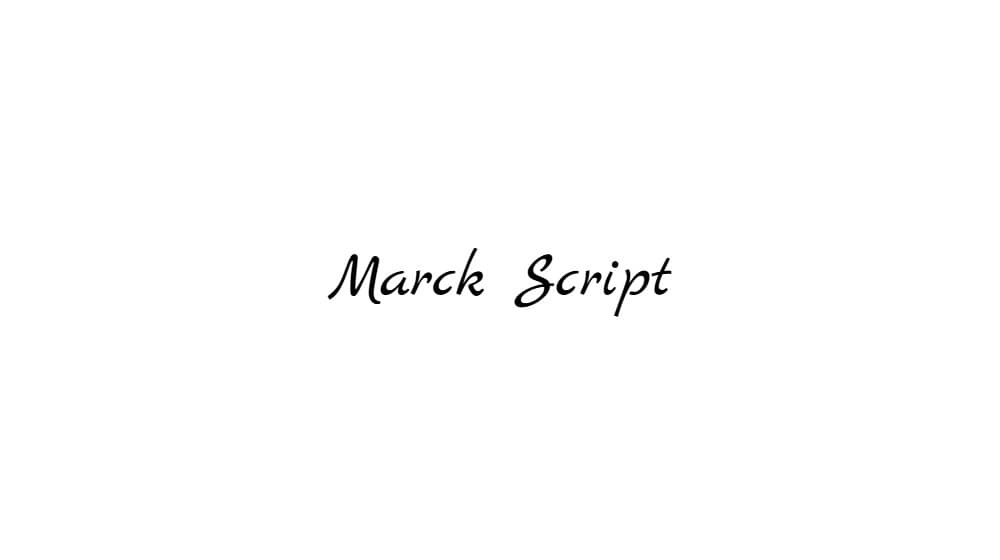 Marck Script — preview 1