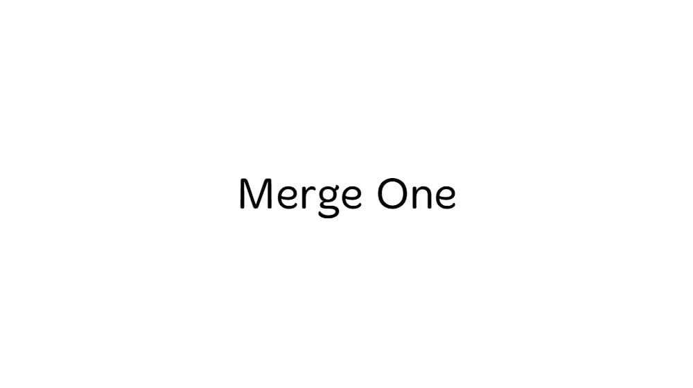 Merge One — preview 1