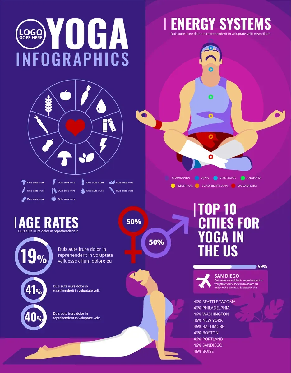 Sport Yoga Infographic — preview 1