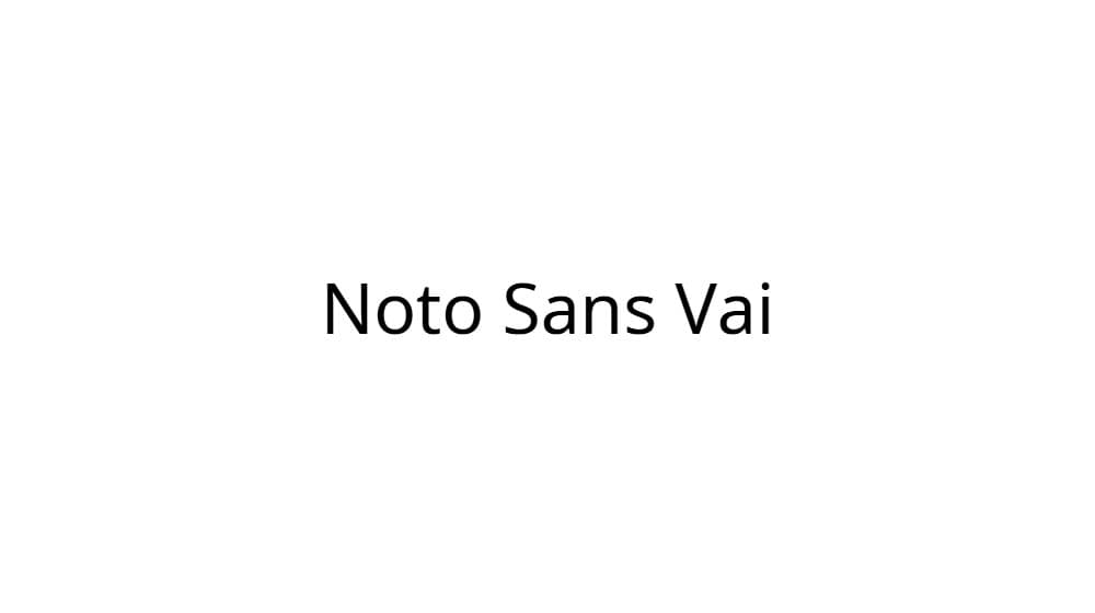 Noto Sans Vai — preview 1
