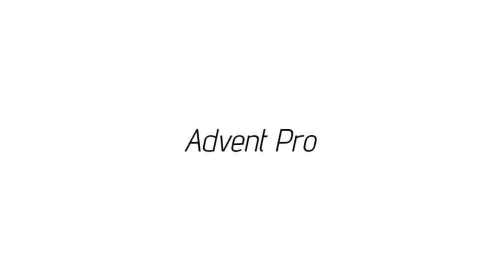 Advent Pro — preview 1
