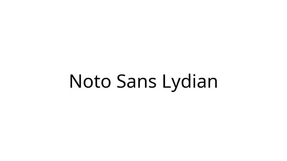 Noto Sans Lydian — preview 1