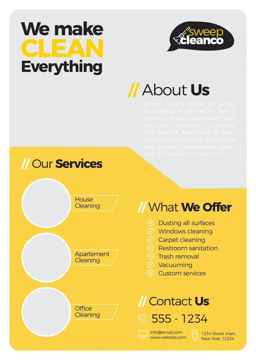 Cleaning Service Flyer — preview 1