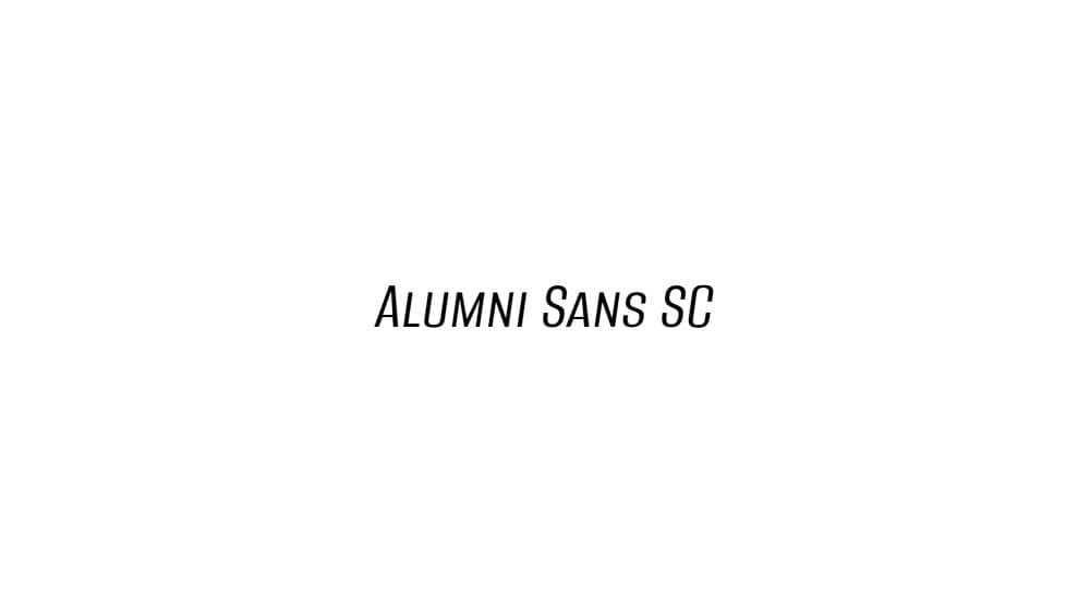 Alumni Sans SC — preview 1