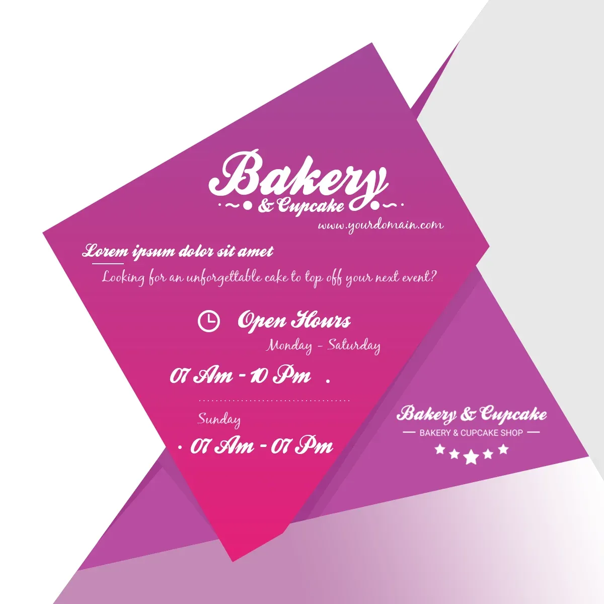 Frosted Strawberry Cupcake Boutique Promo - Style C — preview 1