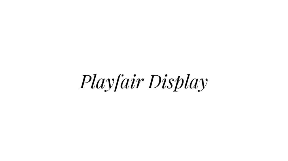 Playfair Display — preview 1