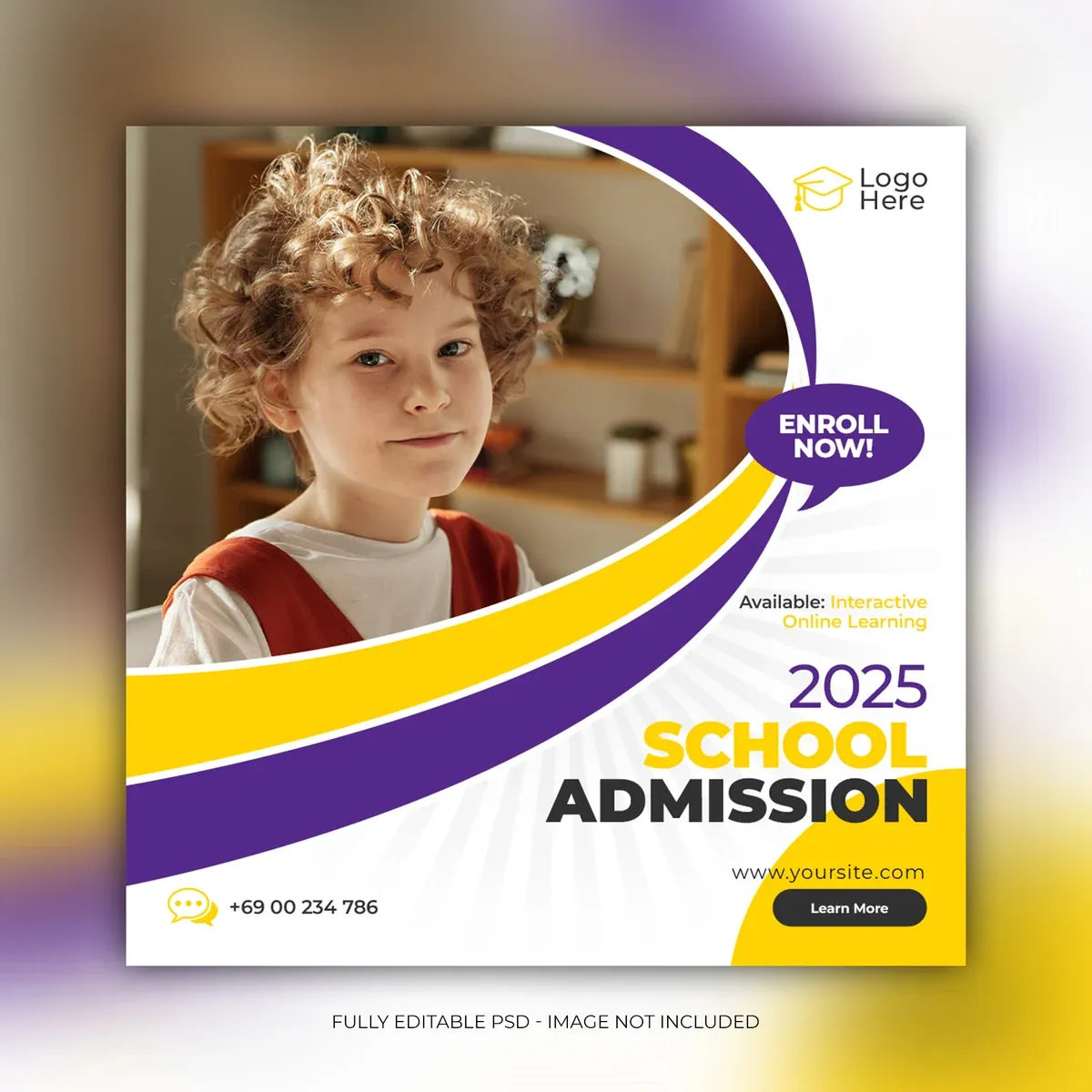 School Admission Social Media Post Template — preview 1