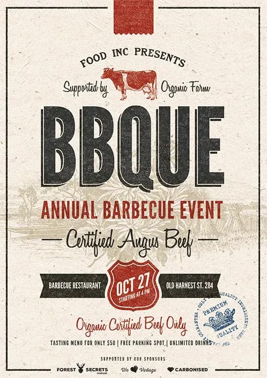 BBQ Event Flyer Poster — preview 1