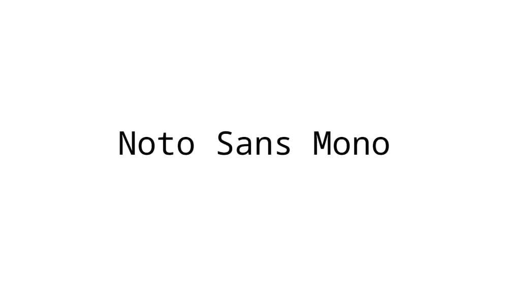 Noto Sans Mono — preview 1
