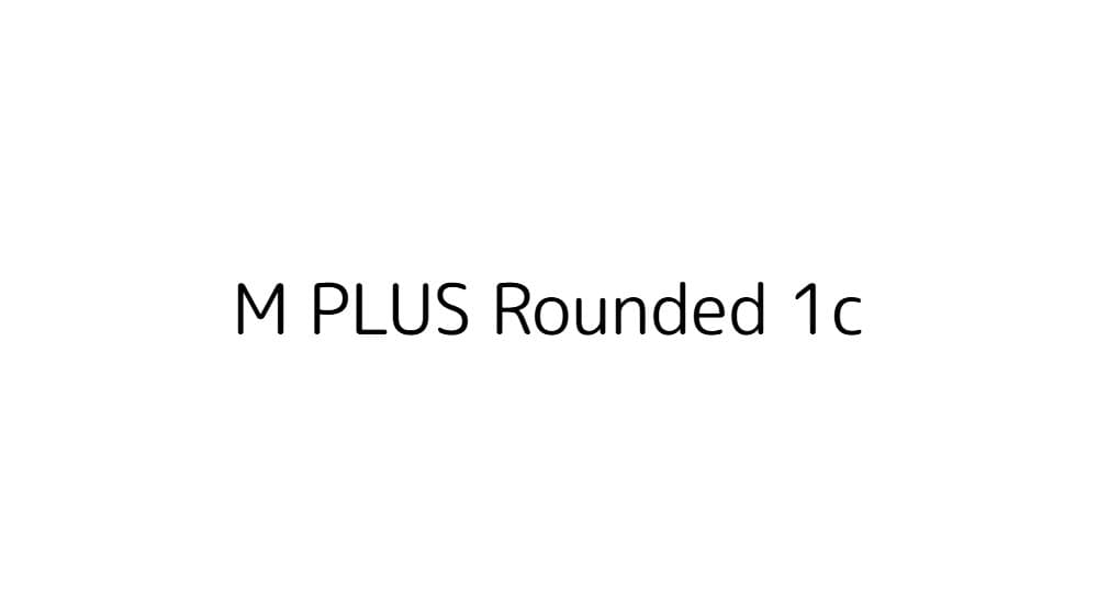 M PLUS Rounded 1c — preview 1