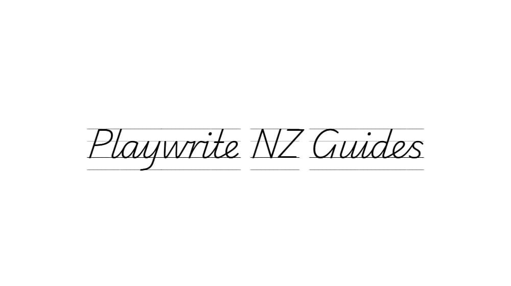 Playwrite NZ Guides — preview 1