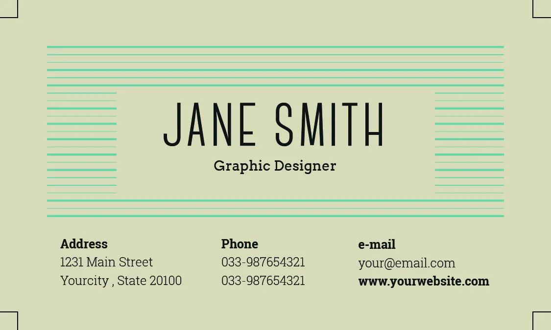 Vibrant Gradient Business Card Template (Front Presentation) — preview 1
