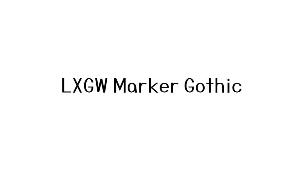 LXGW Marker Gothic — preview 1
