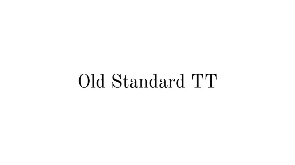 Old Standard TT — preview 1
