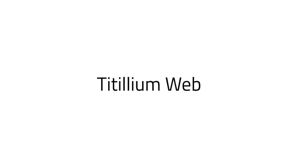Titillium Web — preview 1